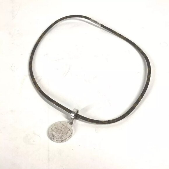 LOUIS VUITTON M65436 Monogram Pandanty Fleur Accessories Choker Necklace - Picture 11 of 12